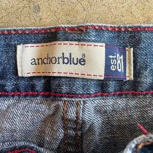 Vintage Anchor Blue Baggy Jeans Y2K Streetwear Indigo Size 36